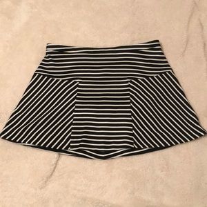 Black and White Striped Skirt